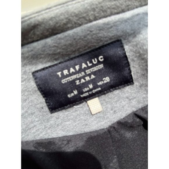 Zara Trafaluc Gray Knit Moto Jacket M - Picture 6 of 6